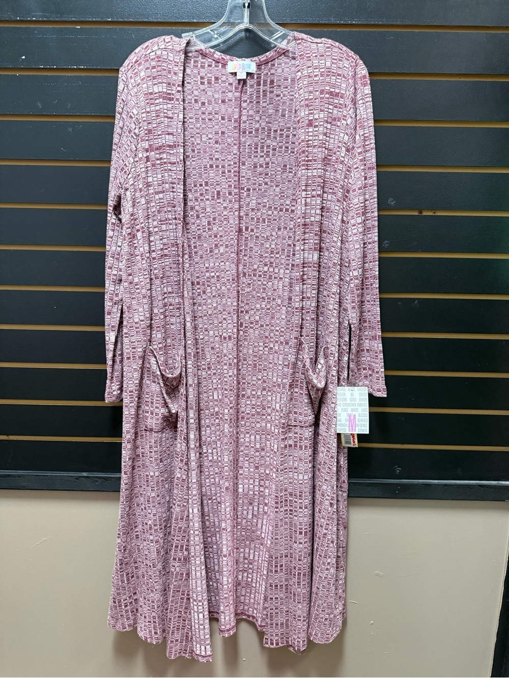 NWT LuLaRoe Sarah Duster Cardigan Mauve  Textured Size M